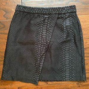 Topshop Black Snake Print Skirt